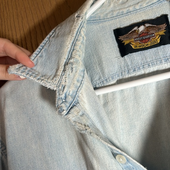 Harley Davidson Denim Button Up - Picture 8 of 11